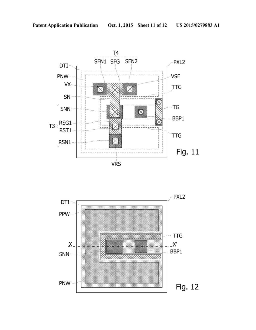 VERTICAL GATE TRANSISTOR AND PIXEL STRUCTURE COMPRISING SUCH A TRANSISTOR - diagram, schematic, and image 12