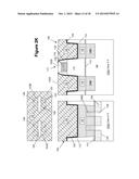 SEMICONDUCTOR DEVICES WITH CONTACT STRUCTURES AND A GATE STRUCTURE     POSITIONED IN TRENCHES FORMED IN A LAYER OF MATERIAL diagram and image