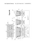 SEMICONDUCTOR DEVICES WITH CONTACT STRUCTURES AND A GATE STRUCTURE     POSITIONED IN TRENCHES FORMED IN A LAYER OF MATERIAL diagram and image