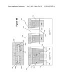 SEMICONDUCTOR DEVICES WITH CONTACT STRUCTURES AND A GATE STRUCTURE     POSITIONED IN TRENCHES FORMED IN A LAYER OF MATERIAL diagram and image