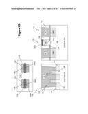 SEMICONDUCTOR DEVICES WITH CONTACT STRUCTURES AND A GATE STRUCTURE     POSITIONED IN TRENCHES FORMED IN A LAYER OF MATERIAL diagram and image