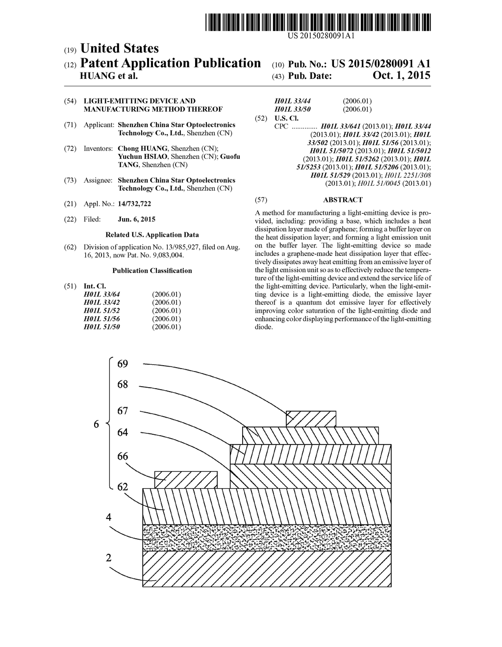 LIGHT-EMITTING DEVICE AND MANUFACTURING METHOD THEREOF - diagram, schematic, and image 01