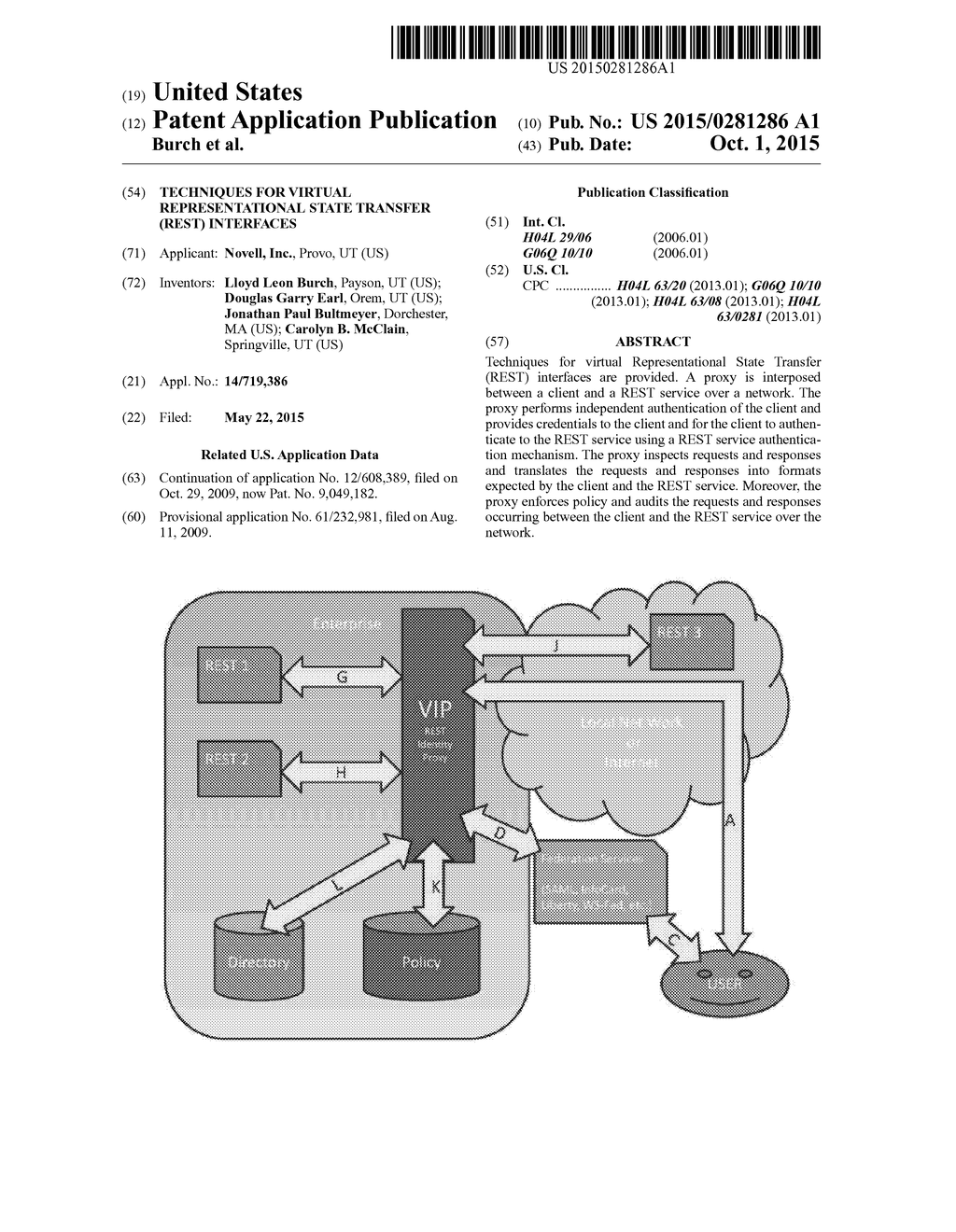 TECHNIQUES FOR VIRTUAL REPRESENTATIONAL STATE TRANSFER (REST) INTERFACES - diagram, schematic, and image 01