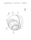 SECURITY CAMERA WITH ADJUSTABLE LENS AIMING MECHANISM diagram and image