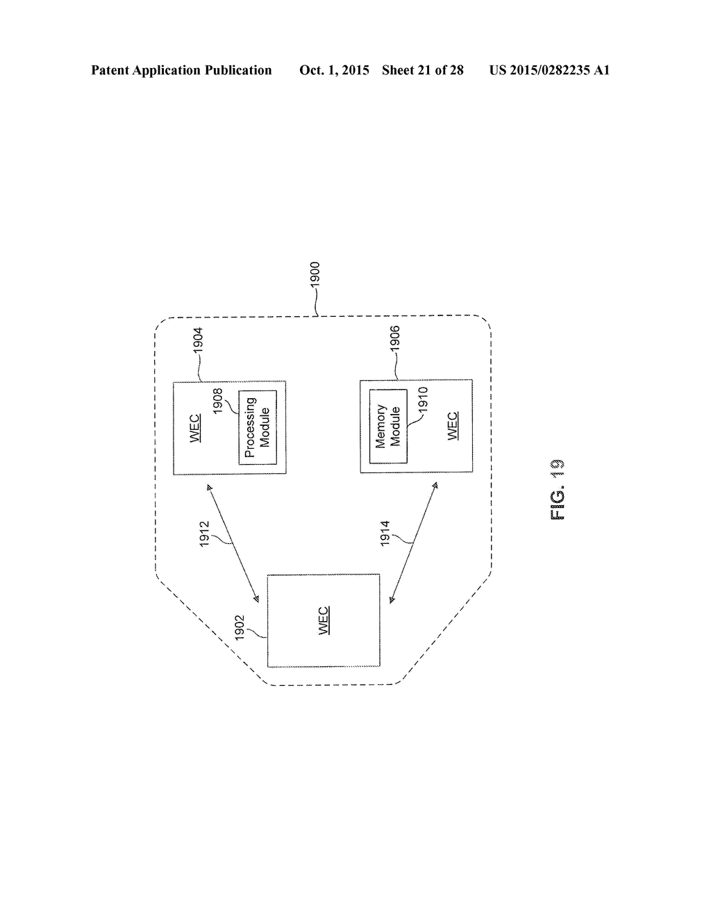 Wireless Bus For Intra-Chip and Inter-Chip Communication, Including     Wireless-Enabled Component (WEC) Embodiments - diagram, schematic, and image 22