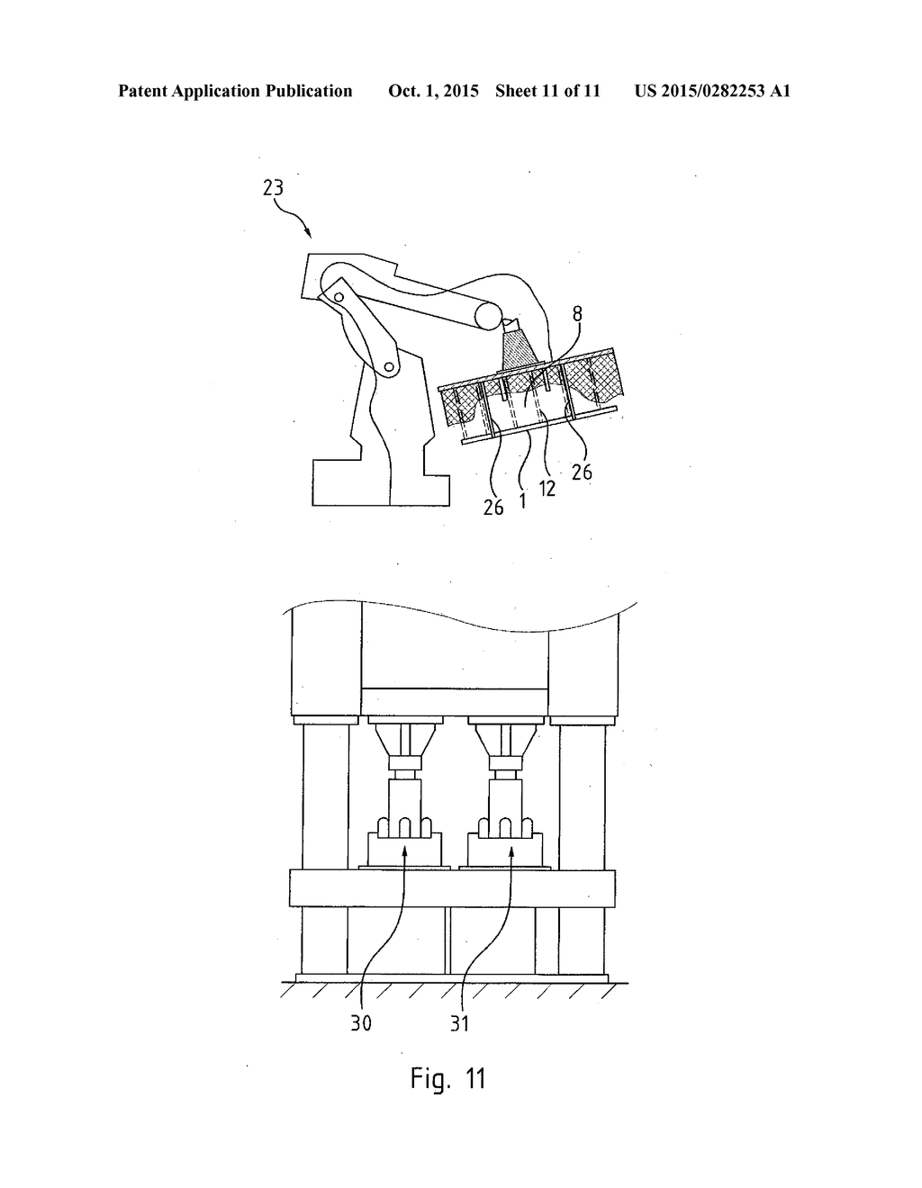 HEATING DEVICE FOR CONDUCTIVE HEATING OF A SHEET METAL BLANK - diagram, schematic, and image 12