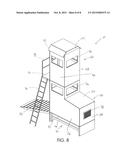 Elevated Drive-In Hunting Blind diagram and image