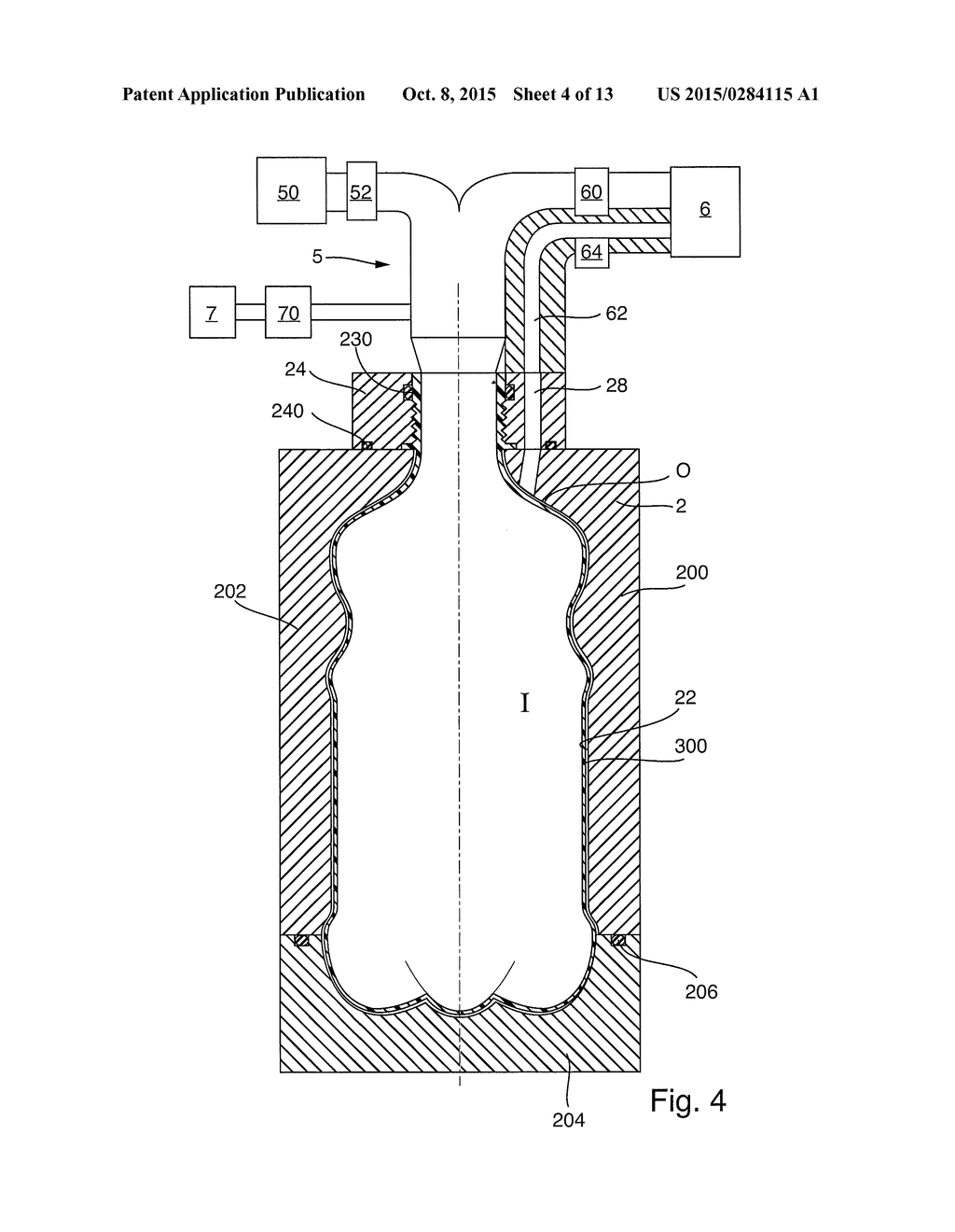 APPARATUS AND METHOD FOR PRODUCING A PLASTIC BOTTLE AND FOR FILLING IT     WITH A FILLING PRODUCT - diagram, schematic, and image 05