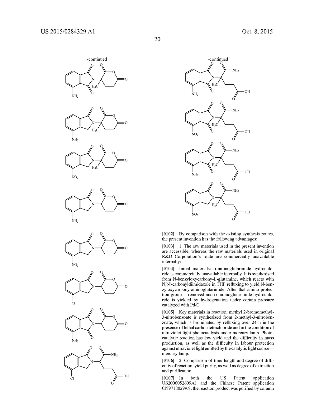 Methods for synthesizing 3-(Substituted Dihydroisoindolinone-2-YI)-2,     6-Dioxopiperidine, and intermediates thereof - diagram, schematic, and image 21