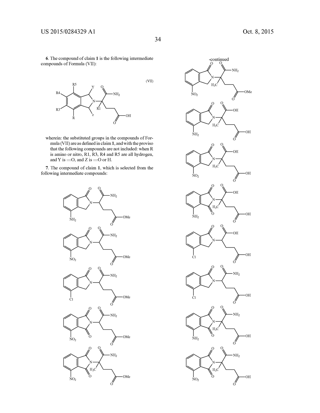 Methods for synthesizing 3-(Substituted Dihydroisoindolinone-2-YI)-2,     6-Dioxopiperidine, and intermediates thereof - diagram, schematic, and image 35