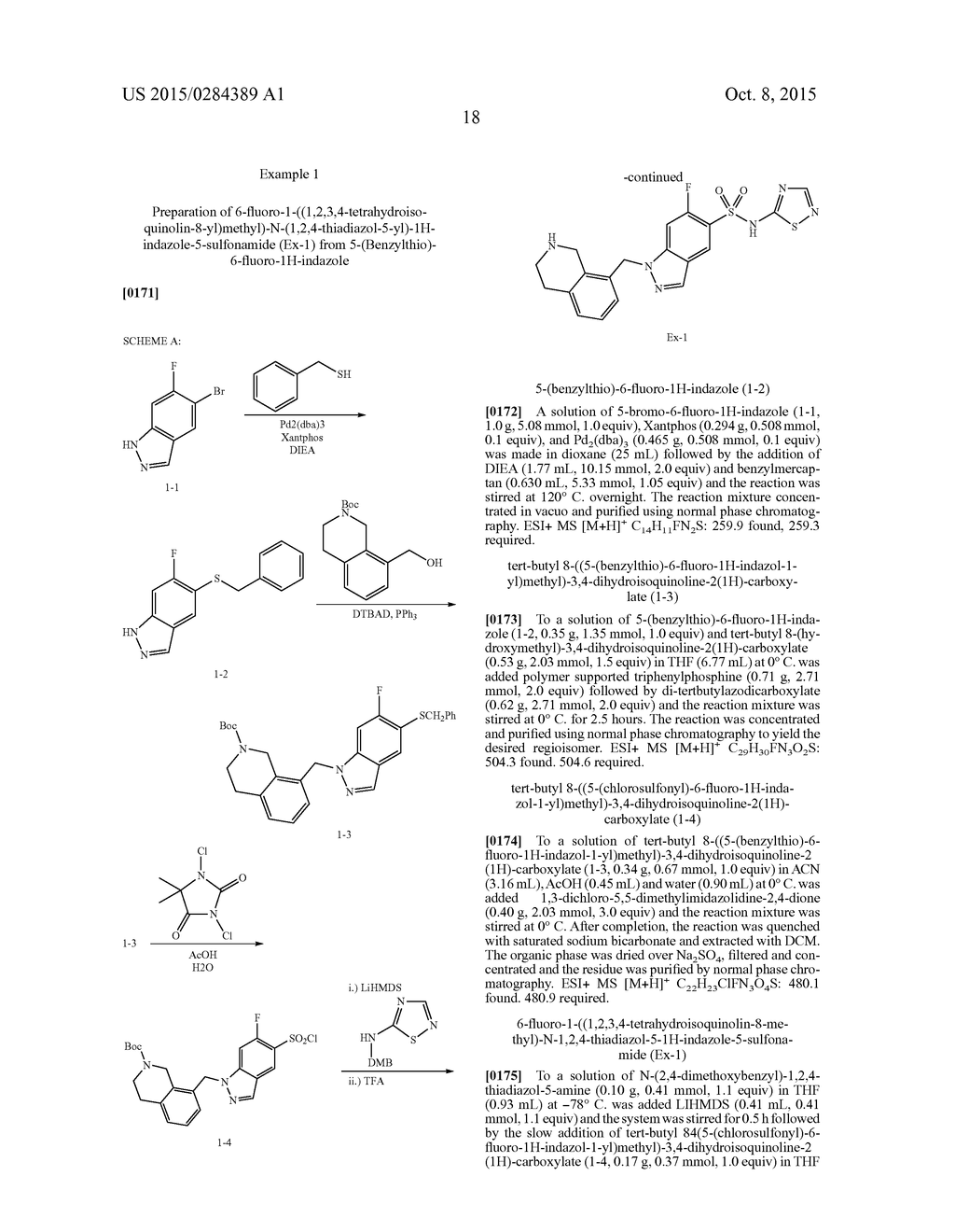 N-SUBSTITUTED INDAZOLE SULFONAMIDE COMPOUNDS WITH SELECTIVE ACTIVITY IN     VOLTAGE-GATED SODIUM CHANNELS - diagram, schematic, and image 19