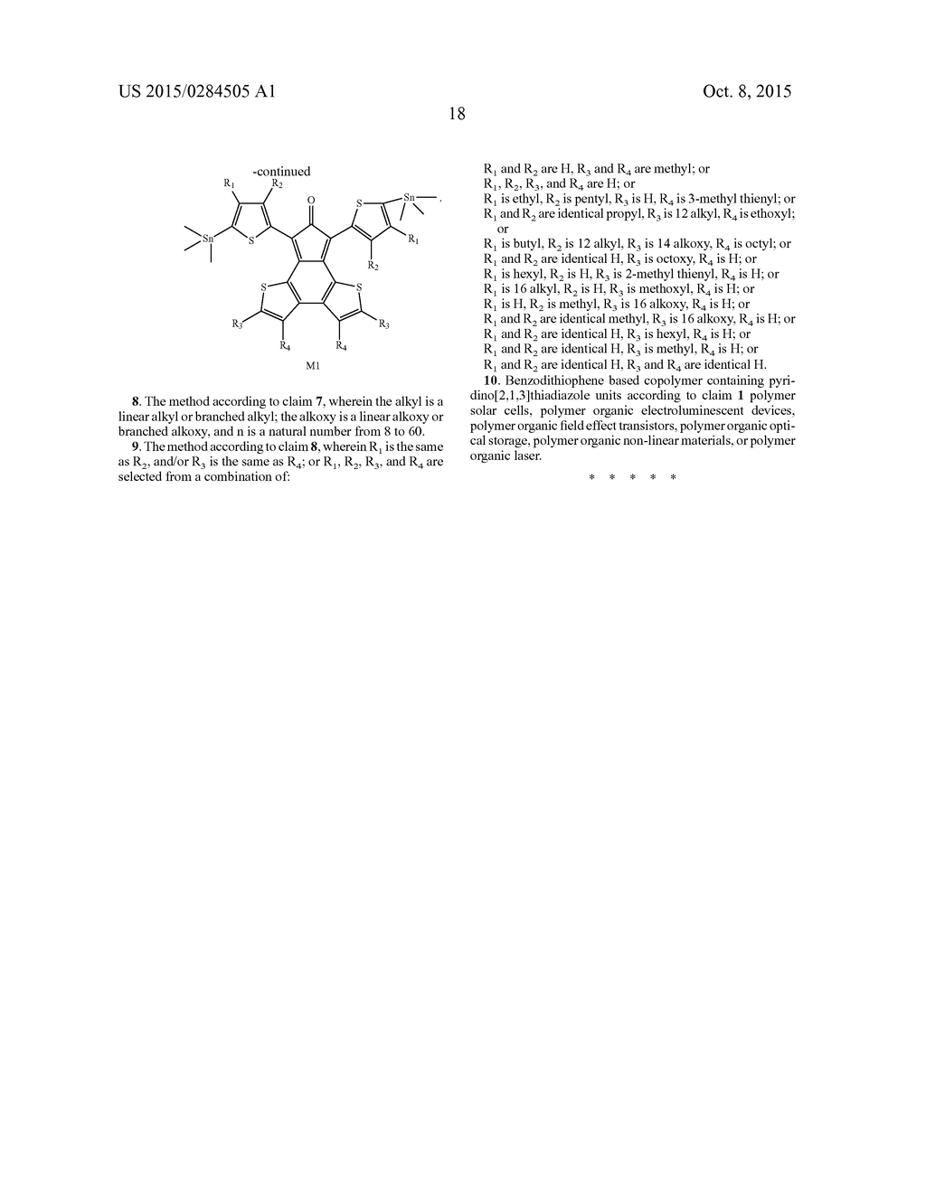 BENZODITHIOPHENE BASED COPOLYMER CONTAINING PYRIDINO [2,1,3] THIADIAZOLE     UNITS AND PREPARING METHOD AND APPLICATIONS THEREOF - diagram, schematic, and image 21