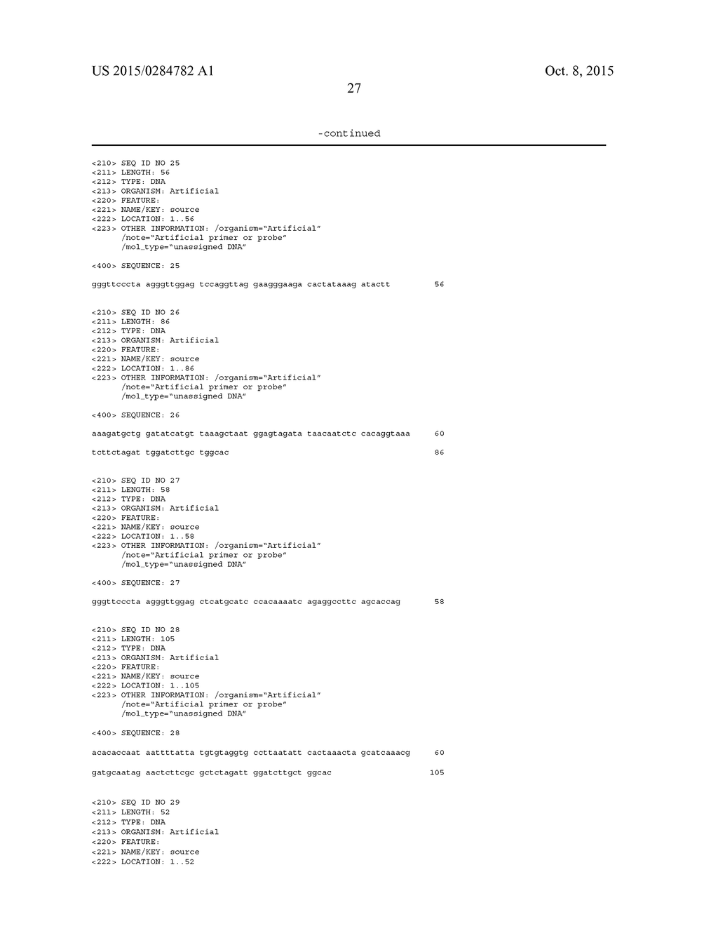 METHOD FOR THE SIMULTANEOUS DETECTION OF MULTIPLE NUCLEIC ACID SEQUENCES     IN A SAMPLE - diagram, schematic, and image 43