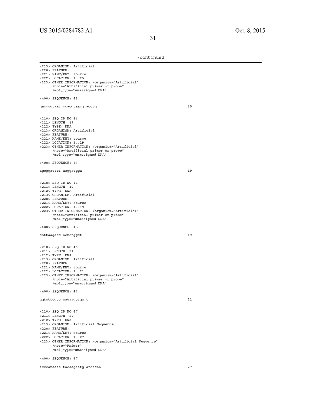 METHOD FOR THE SIMULTANEOUS DETECTION OF MULTIPLE NUCLEIC ACID SEQUENCES     IN A SAMPLE - diagram, schematic, and image 47