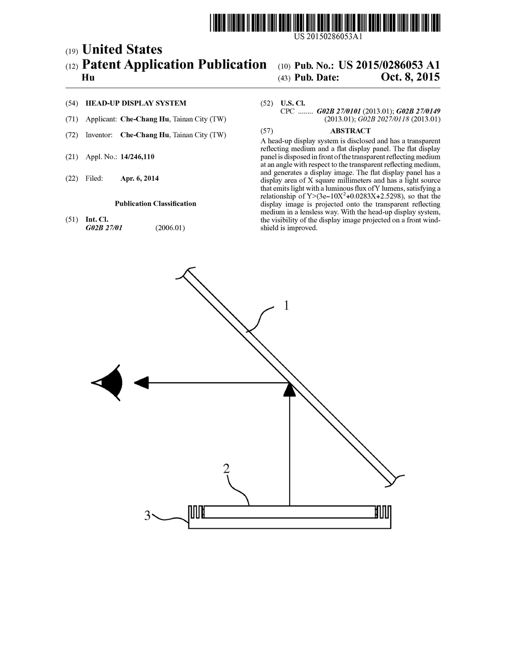 HEAD-UP DISPLAY SYSTEM - diagram, schematic, and image 01