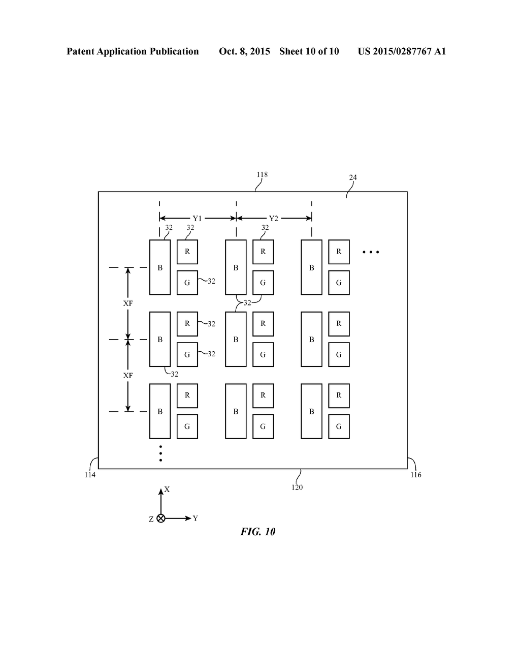 Organic Light-Emitting Diode Display With Varying Anode Pitch - diagram, schematic, and image 11