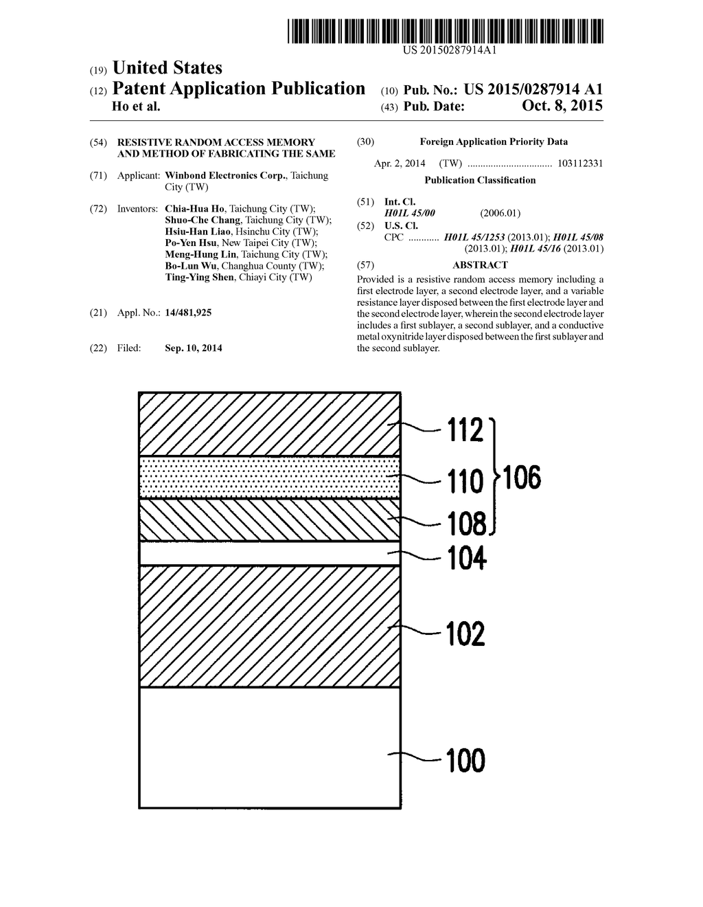 RESISTIVE RANDOM ACCESS MEMORY AND METHOD OF FABRICATING THE SAME - diagram, schematic, and image 01