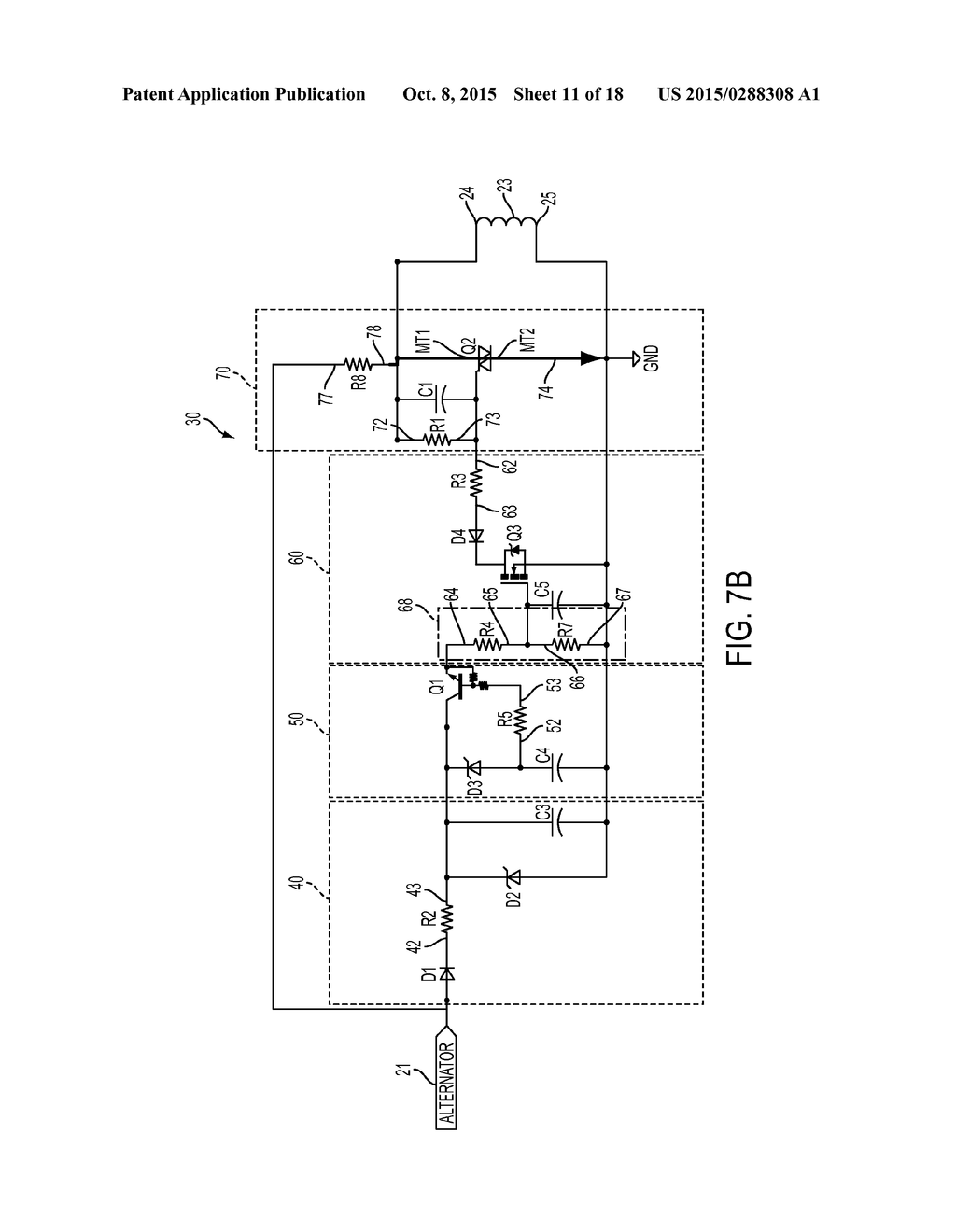 ALTERNATOR OVERVOLTAGE PROTECTION CIRCUIT - diagram, schematic, and image 12