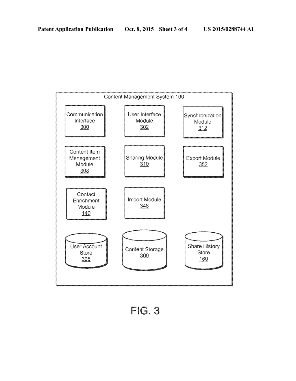 ENRICHING CONTACT DATA BASED ON CONTENT SHARING HISTORY IN A CONTENT     MANAGEMENT SYSTEM - diagram, schematic, and image 04