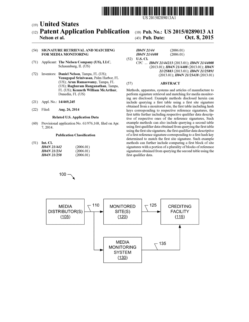 SIGNATURE RETRIEVAL AND MATCHING FOR MEDIA MONITORING - diagram, schematic, and image 01