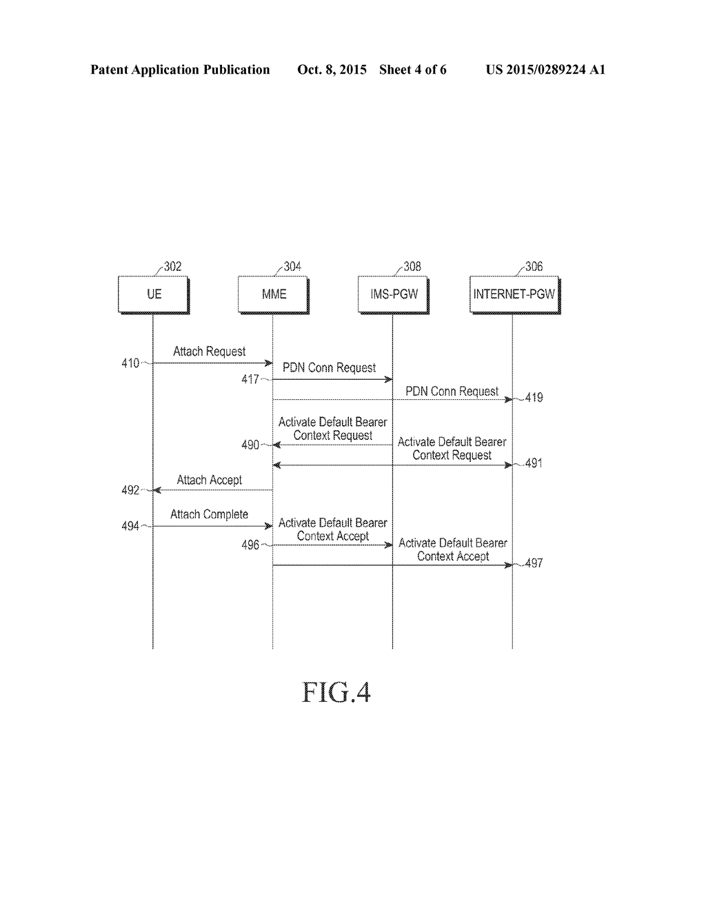 METHOD AND SYSTEM TO IMPROVE REGISTRATION FOR VoLTE DEVICES IN LTE     NETWORKS - diagram, schematic, and image 05