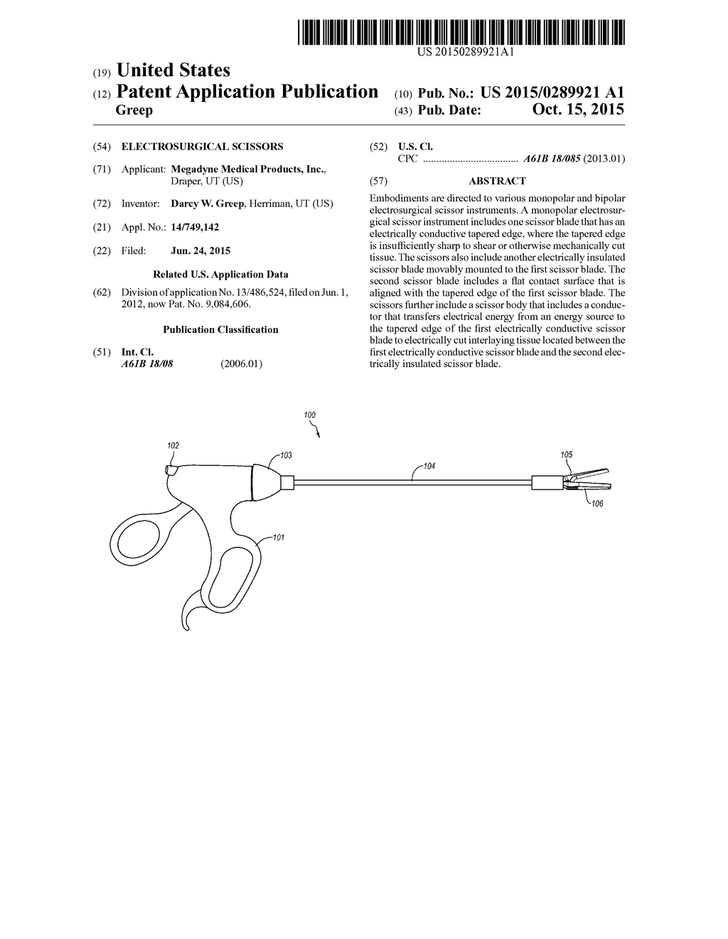 ELECTROSURGICAL SCISSORS - diagram, schematic, and image 01