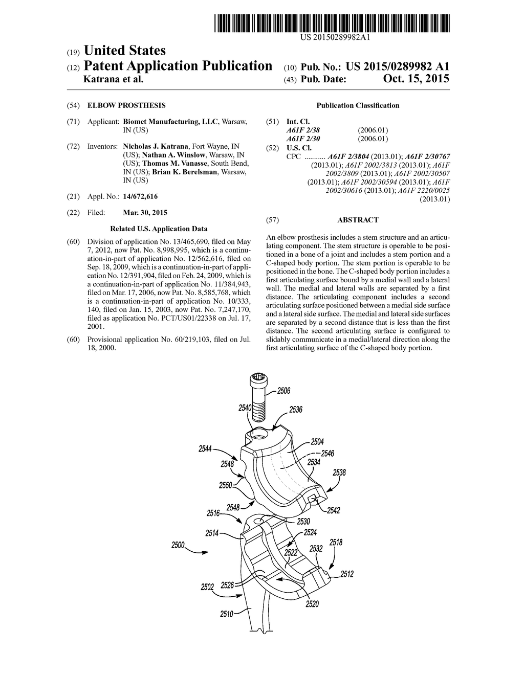 ELBOW PROSTHESIS - diagram, schematic, and image 01