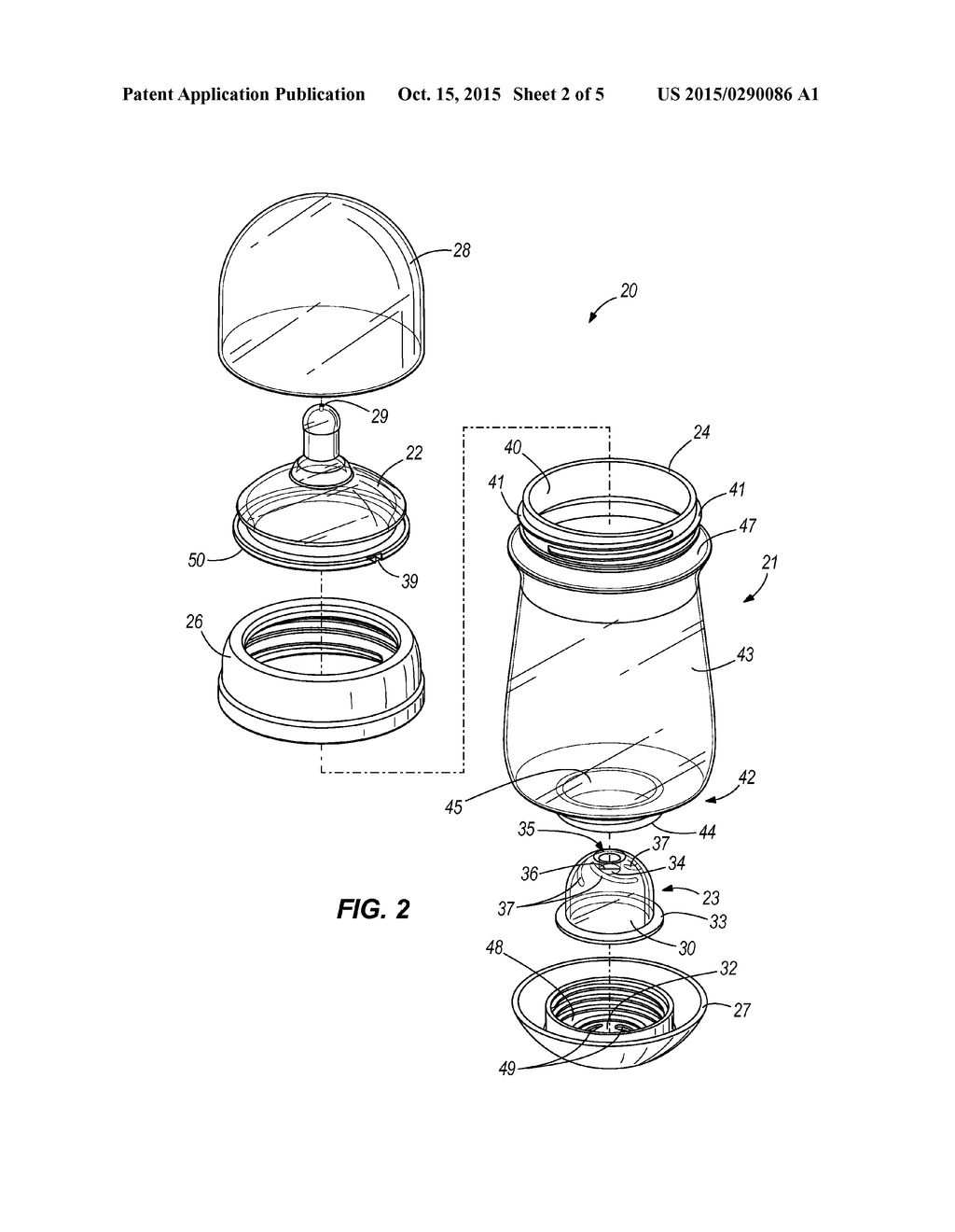 BOTTOM-VENTED BABY BOTTLE - diagram, schematic, and image 03