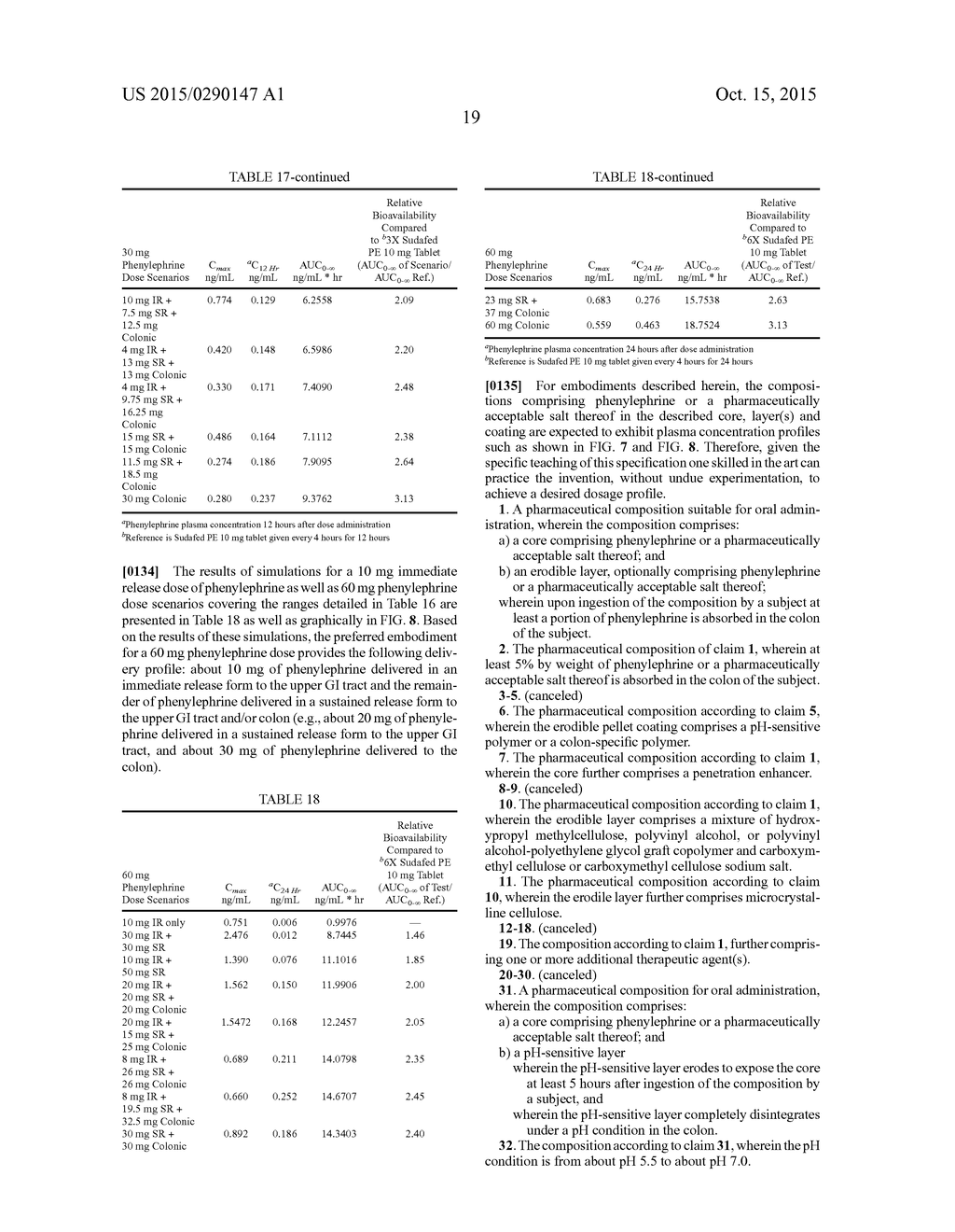 PHENYLEPHRINE PHARMACEUTICAL FORMULATIONS AND COMPOSITIONS FOR COLONIC     ABOSORPTION - diagram, schematic, and image 29