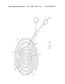 RACQUET STRING STRUCTURE WITH CUTTING MARKS diagram and image