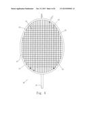 RACQUET STRING STRUCTURE WITH CUTTING MARKS diagram and image