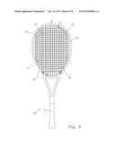 RACQUET STRING STRUCTURE WITH CUTTING MARKS diagram and image