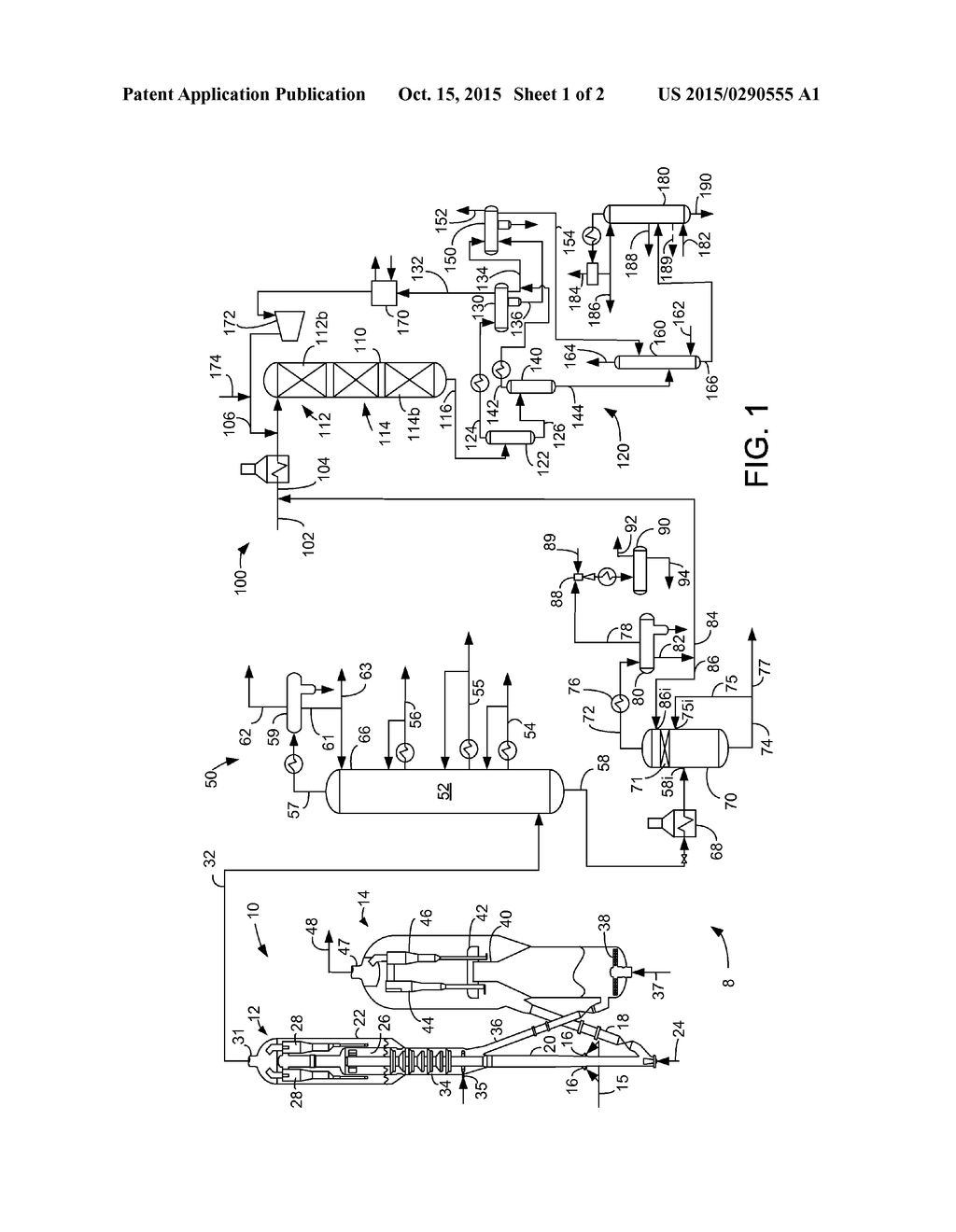 PROCESS AND APPARATUS FOR FLUID CATALYTIC CRACKING AND HYDROCRACKING     HYDROCARBONS - diagram, schematic, and image 02