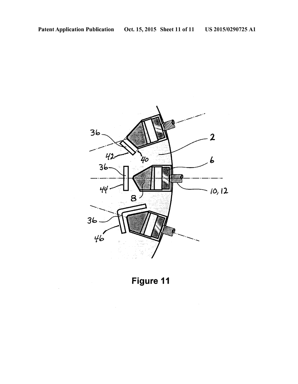 Gear Cutter With Radial Adjustability Of Stick Blades - diagram, schematic, and image 12