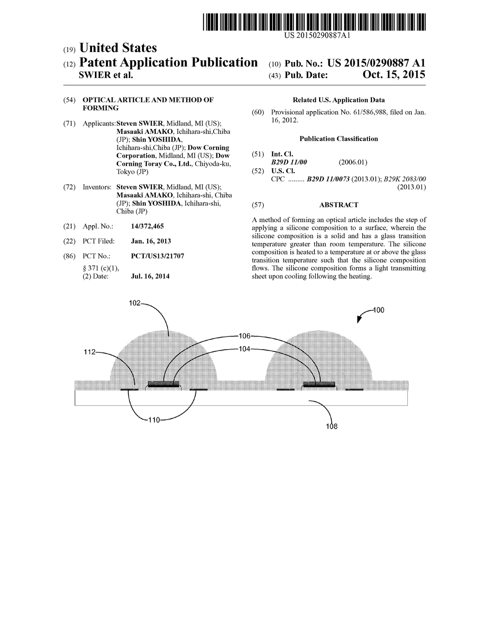 OPTICAL ARTICLE AND METHOD OF FORMING - diagram, schematic, and image 01