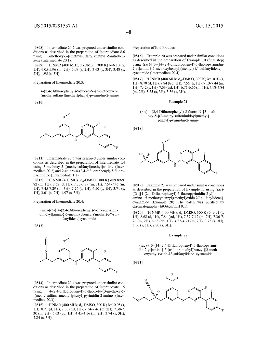 4-(ORTHO)-FLUOROPHENYL-5-FLUOROPYRIMIDIN-2-YL AMINES CONTAINING A     SULFOXIMINE GROUP - diagram, schematic, and image 49