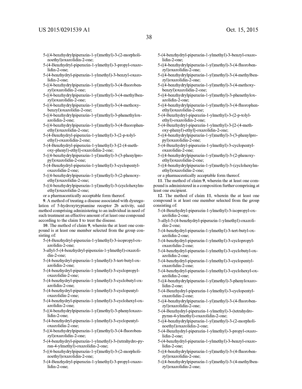 DISUBSTITUTED OXAZOLIDIN-2-ONES 5-HYDROXYTRYPTAMINE RECEPTOR 2B ACTIVITY     MODULATORS - diagram, schematic, and image 39