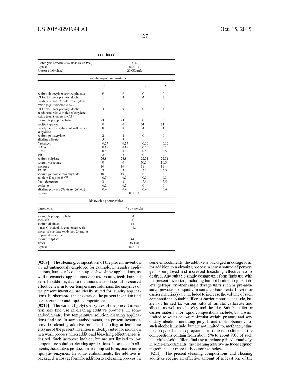 COMPOSITIONS AND METHODS COMPRISING A LIPOLYTIC ENZYME VARIANT - diagram, schematic, and image 30