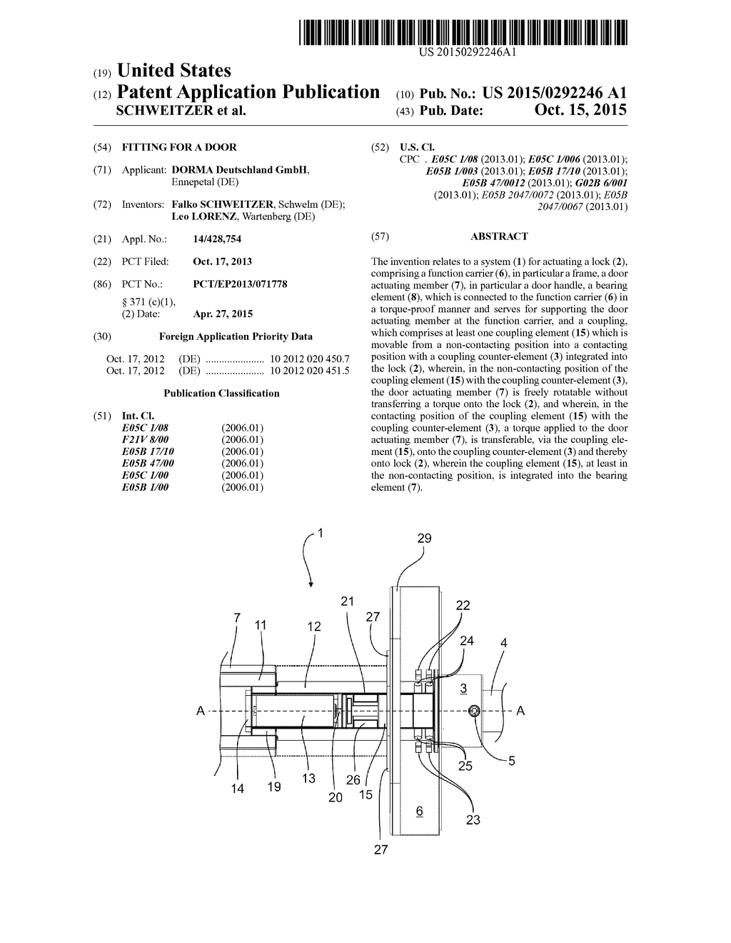 FITTING FOR A DOOR - diagram, schematic, and image 01