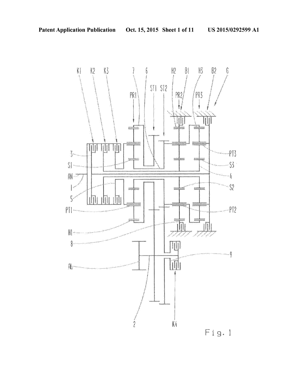 9-Speed Planetary Gearbox - diagram, schematic, and image 02