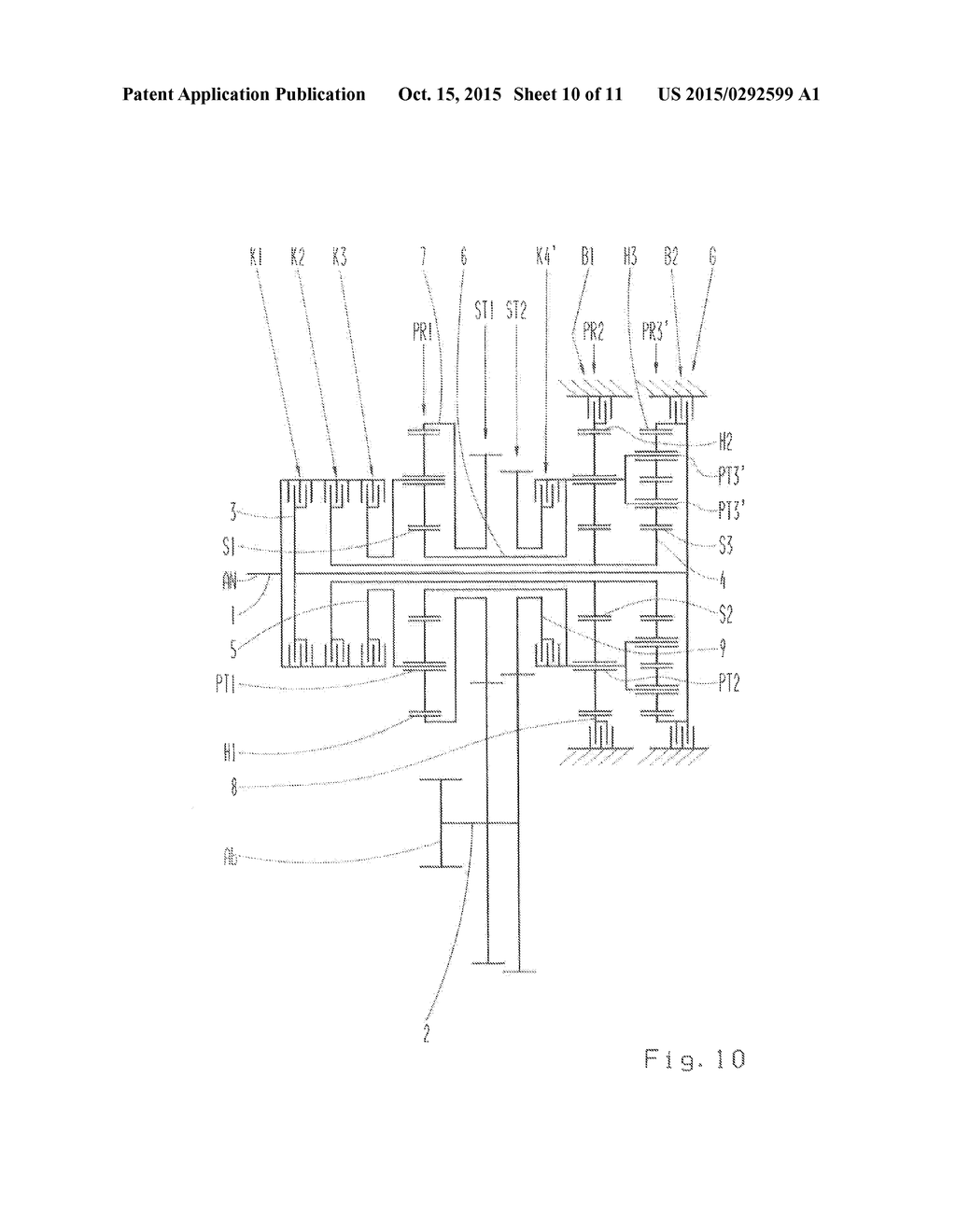 9-Speed Planetary Gearbox - diagram, schematic, and image 11