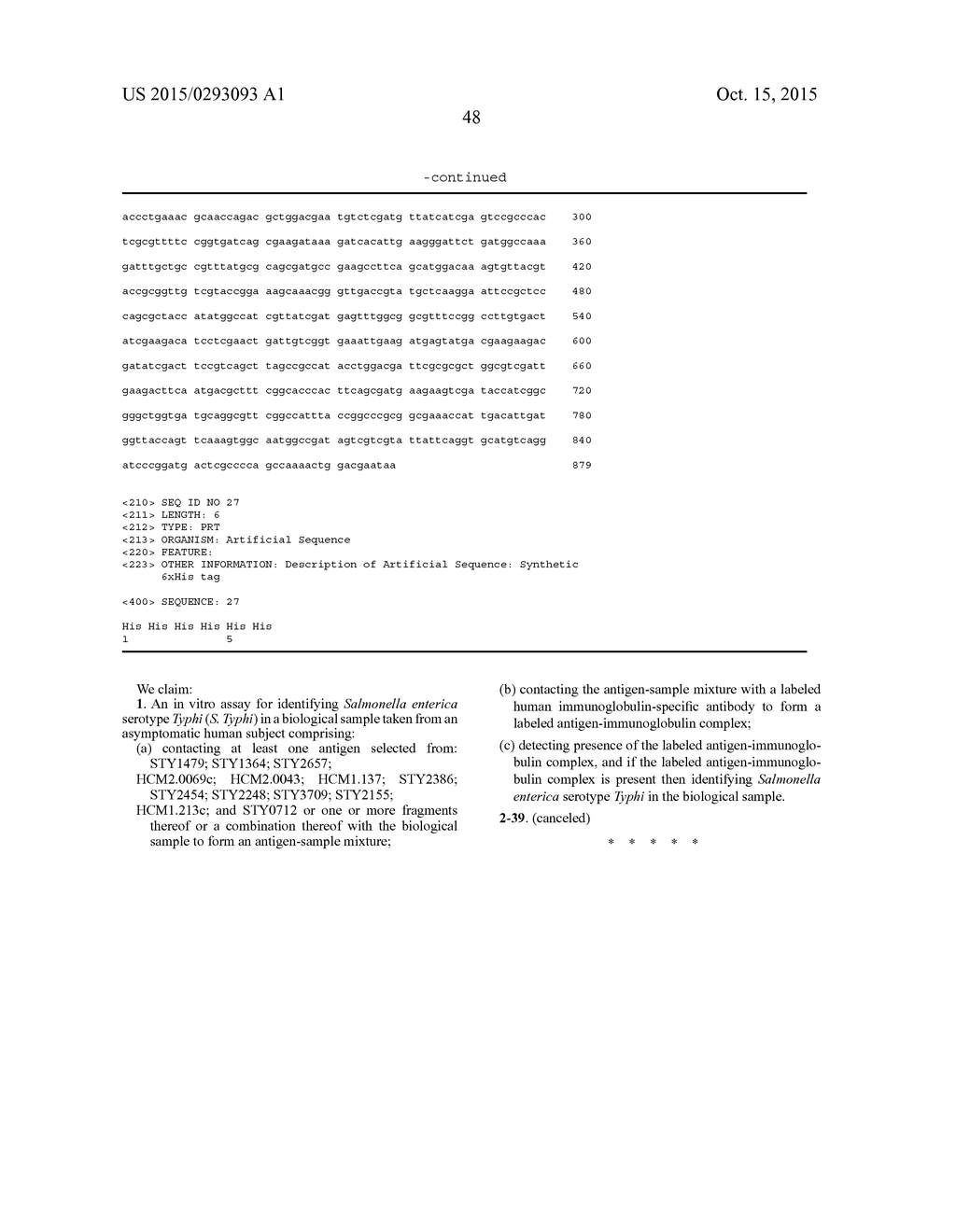 VITRO ASSAYS FOR DETECTING SALMONELLA ENTERICA SEROTYPE TYPHI - diagram, schematic, and image 52