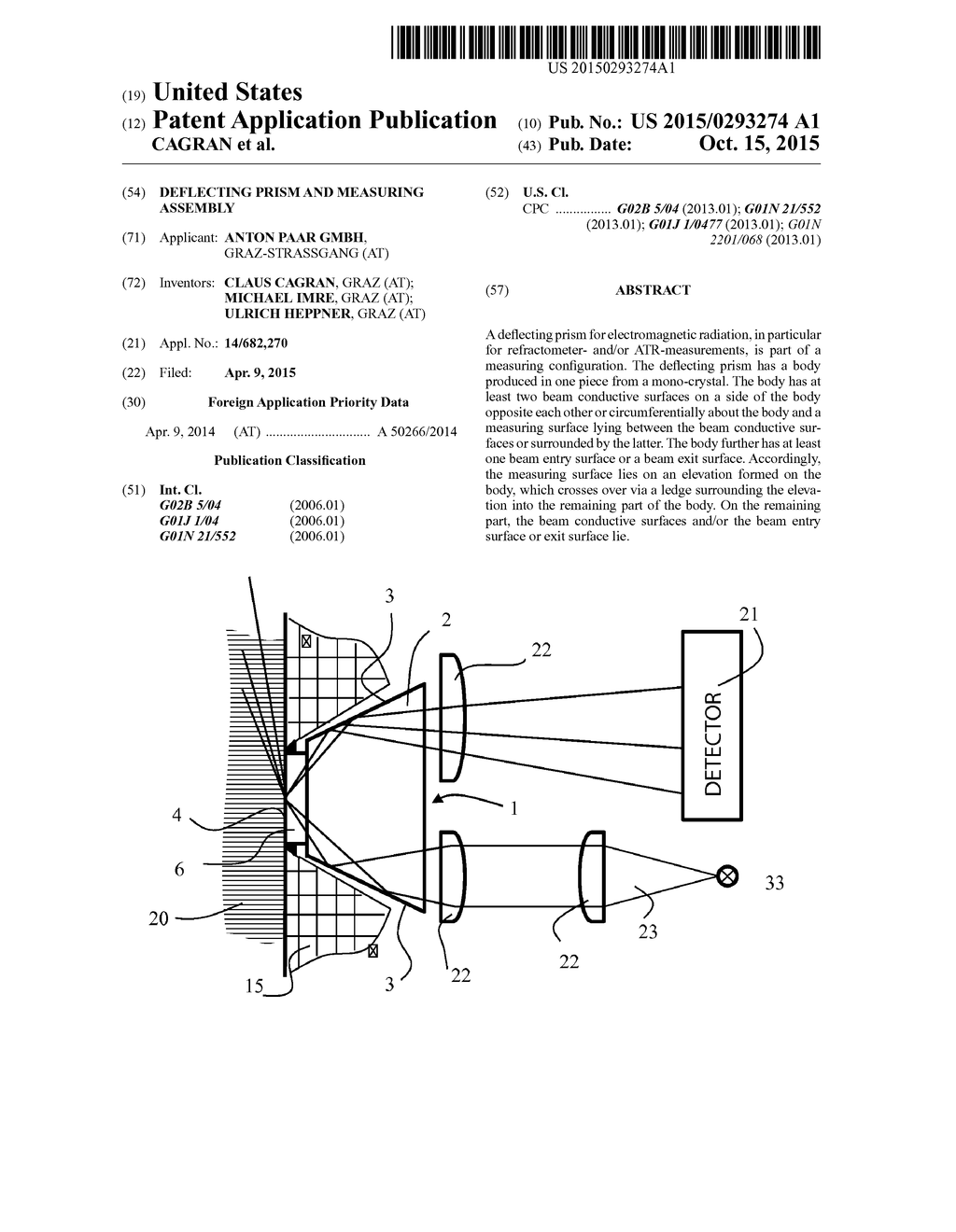 DEFLECTING PRISM AND MEASURING ASSEMBLY - diagram, schematic, and image 01