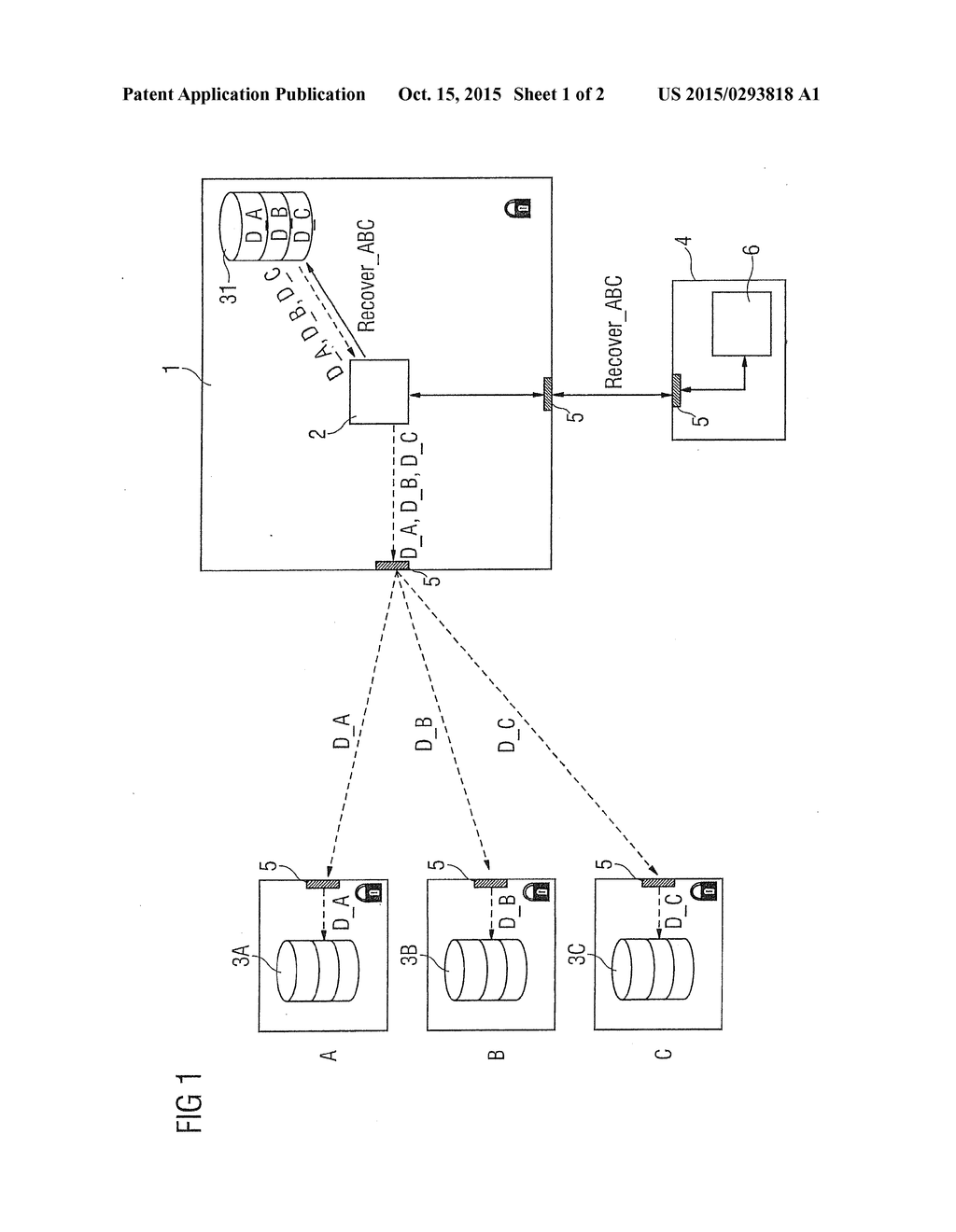 METHOD OF PROTECTED RECOVERY OF DATA, COMPUTER PROGRAM PRODUCT AND     COMPUTER SYSTEM - diagram, schematic, and image 02