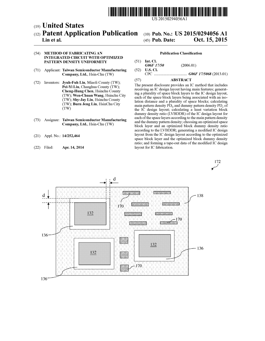 Method of Fabricating an Integrated Circuit with Optimized Pattern Density     Uniformity - diagram, schematic, and image 01