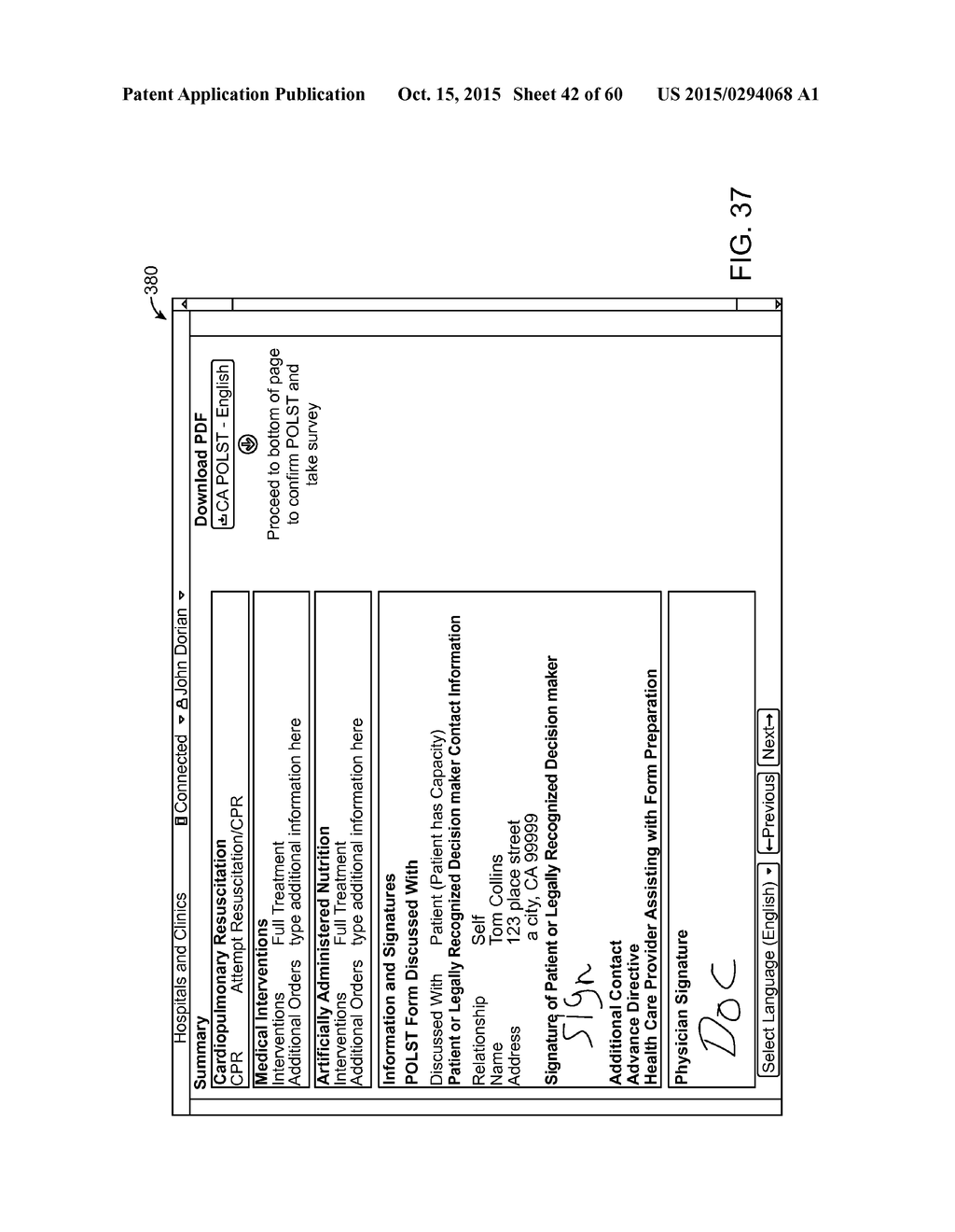 SYSTEM AND METHOD FOR DOCUMENTING PATIENT INFORMATION - diagram, schematic, and image 43