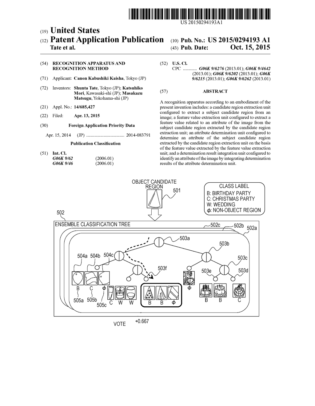 RECOGNITION APPARATUS AND RECOGNITION METHOD - diagram, schematic, and image 01