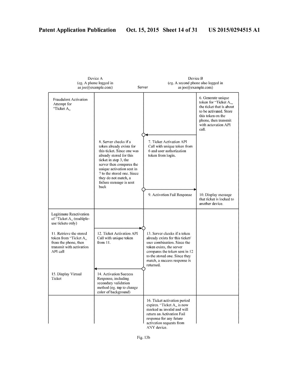 SYSTEMS AND METHODS FOR ELECTRONIC TICKET VALIDATION USING PROXIMITY     DETECTION FOR TWO OR MORE TICKETS - diagram, schematic, and image 15