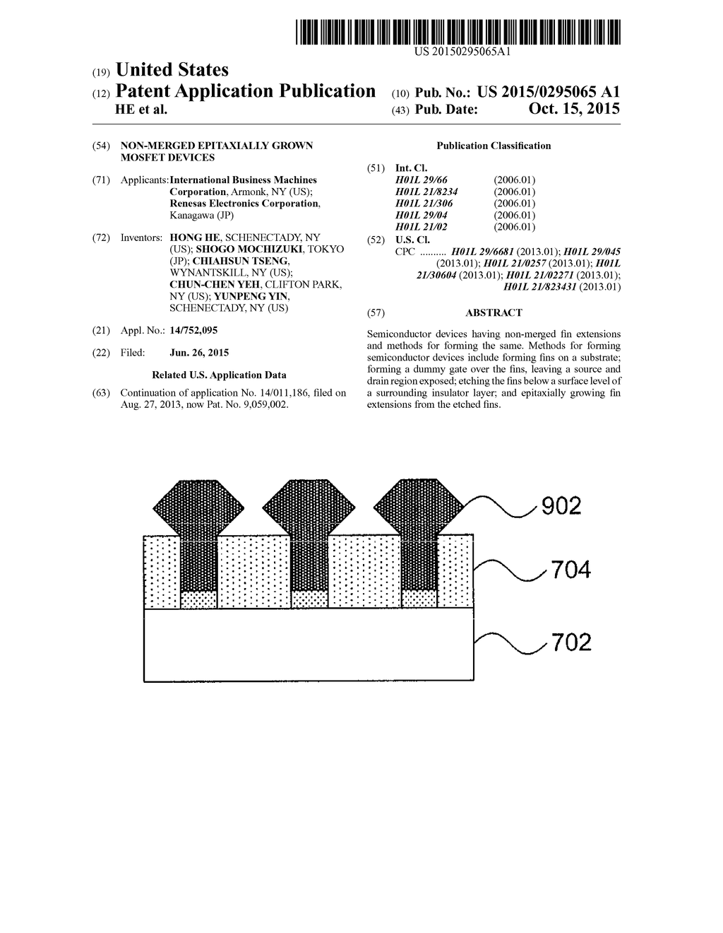 NON-MERGED EPITAXIALLY GROWN MOSFET DEVICES - diagram, schematic, and image 01