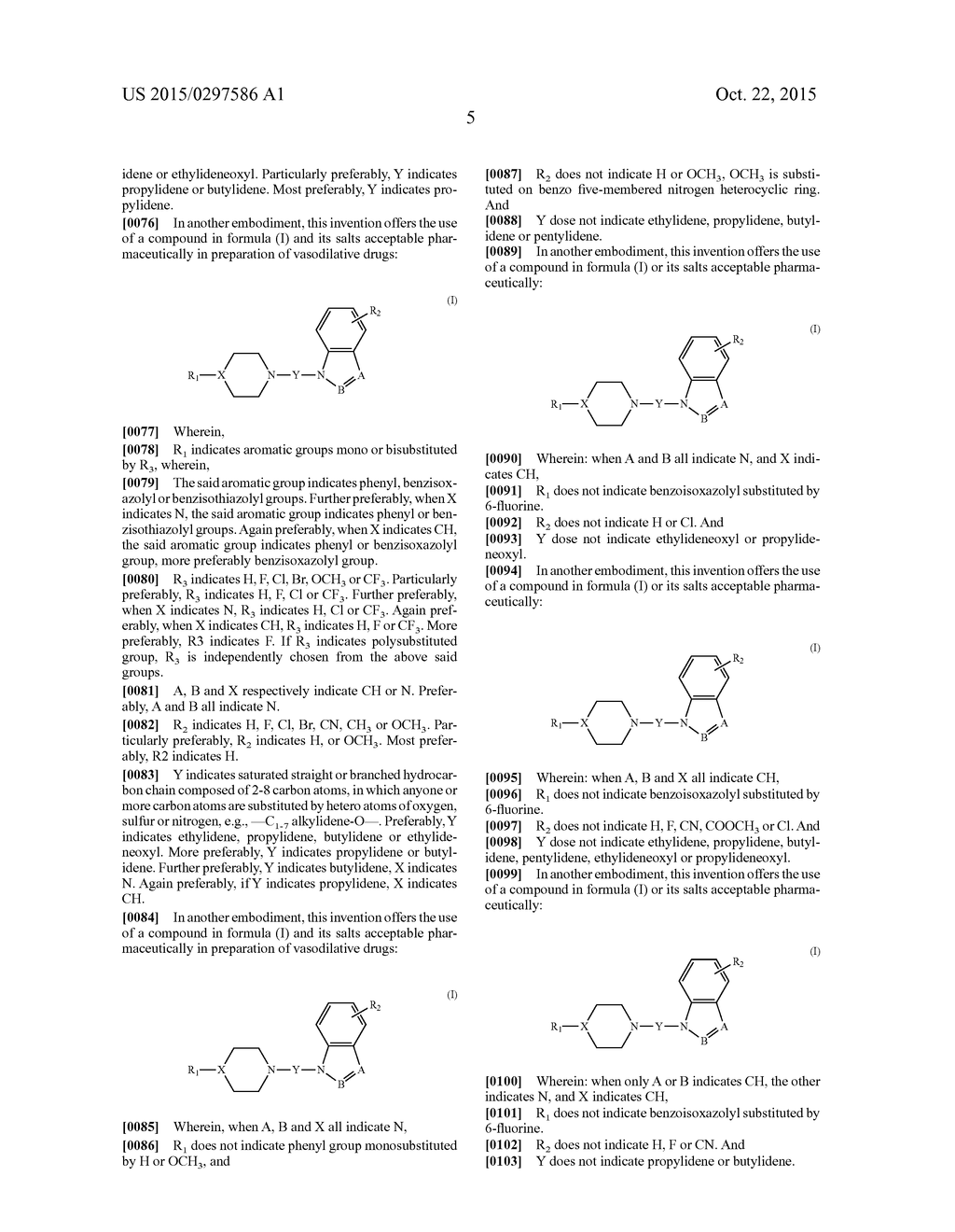 USE OF BENZO FIVE-MEMBERED NITROGEN HETEROCYCLIC PIPERAZINE OR PIPERIDINE     DERIVATIVES - diagram, schematic, and image 17